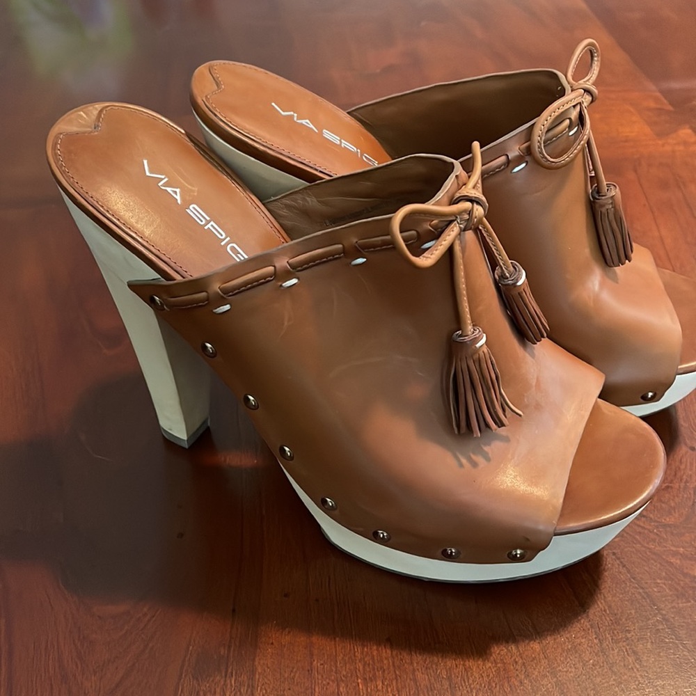 Via Spiga ALLSTON Leather Heels Size 8 - Picture 2 of 9